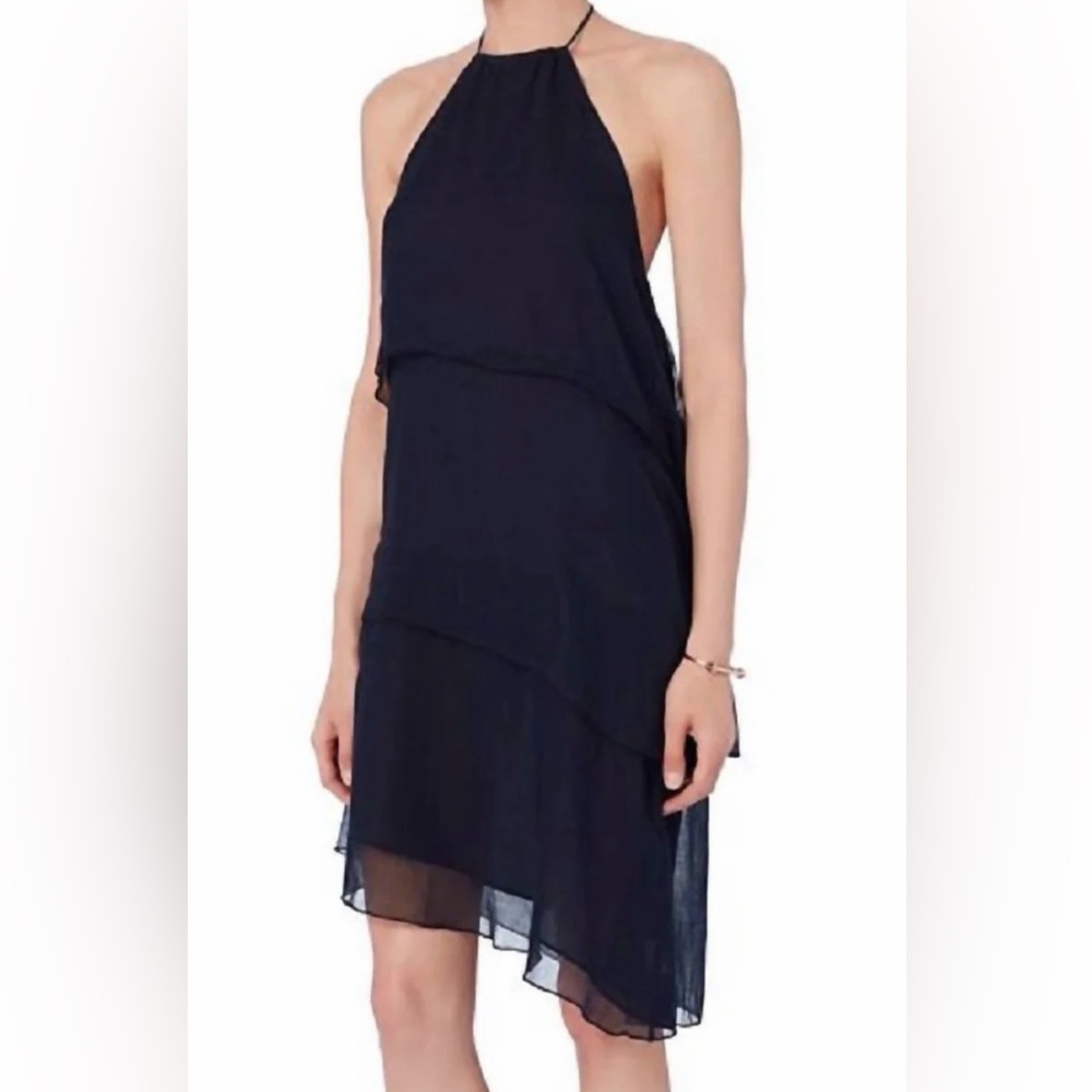 Love Sam Tiered 100% Cotton Navy Blue Women’s Mini Dress